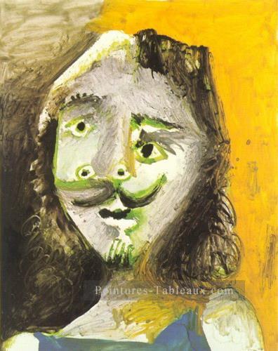 Tête d’homme 91 1971 cubiste Peintures à l'huile
